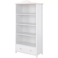 Regały - Regał z Szufladą LN-02 Luna Lenart Biały, Róż - miniaturka - grafika 1