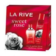 Zestawy kosmetyków męskich - La Rive for Woman Sweet Rose Zestaw Woda Perfumowana + Dezodorant w sprayu 1 szt. - miniaturka - grafika 1