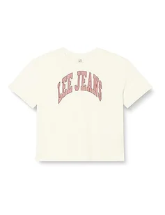 Lee Koszulka damska Crew Neck Tee, beżowy, XL - Koszulki i topy damskie - miniaturka - grafika 1