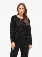 Swetry damskie - Vila Kardigan "Faith" w kolorze czarnym - miniaturka - grafika 1