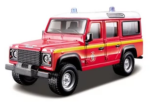 Bburago Land Rover Defender 110 Straż Policja 1:50 - Samochody i pojazdy dla dzieci - miniaturka - grafika 2