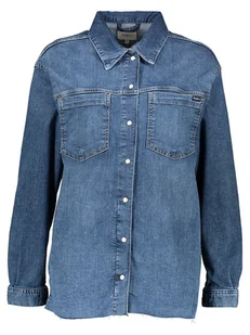 Pepe Jeans Koszula dżinsowa w kolorze niebieskim - Bluzki damskie - miniaturka - grafika 1