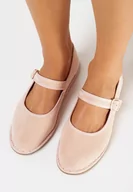 Baleriny - Różowe Balerinki z Paskiem na Sprzączkę Glimrea - miniaturka - grafika 1