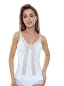 Koszulki i topy damskie - Damska koszulka bieliźniana dopasowana biała Eldar r.L - miniaturka - grafika 1
