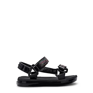 melissa Sandały Mini Papete + Rider I Baby - Preto - 26-27, czarny - Buty dla dziewczynek - miniaturka - grafika 1