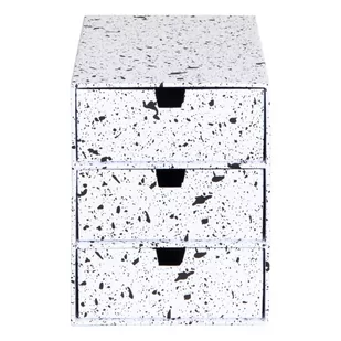 Czarno-biały organizer z 3 szufladkami Bigso Box of Sweden Ingrid - Akcesoria na biurko - miniaturka - grafika 1
