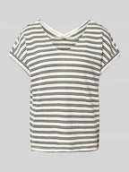 Koszulki i topy damskie - T-shirt o kroju oversized z dzianiny z mieszanki bawełny - miniaturka - grafika 1