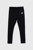 Spodnie i spodenki dla dziewczynek - Converse legginsy dziecięce kolor czarny z aplikacją - miniaturka - grafika 1