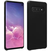 Etui i futerały do telefonów - Silikonowe półsztywne etui Samsung Galaxy S10, miękkie w dotyku matowe wykończenie - czarne - miniaturka - grafika 1