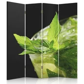 Parawany - Parawan dwustronny obrotowy FEEBY, Mojito Drink 145x170 - miniaturka - grafika 1