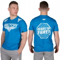 Koszulki męskie - Beltor Koszulka Męska Octagon T-shirt Sportowy XXL Bawełna Niebieski - miniaturka - grafika 1