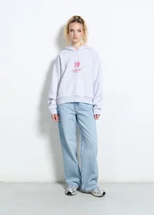 Jasnoszara bluza locally hot - Bluzy damskie Jasnoszara bluza locally hot - Bluzy damskie - miniaturka - grafika 1