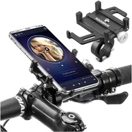 Akcesoria rowerowe - Uchwyt rowerowy RockBros 699-BK na kierownicę do telefonu na rower motor hulajnogę Czarny - miniaturka - grafika 1