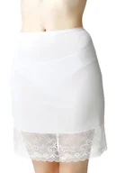 Bielizna nocna - Krótka Półhalka Damska Z Kwiecistą Koronką Biały 58 - miniaturka - grafika 1