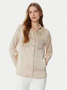 Guess Koszula W5RH40 WFQC2 Beżowy Regular Fit - Koszule damskie - miniaturka - grafika 1