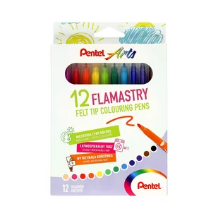 Pentel Zestaw flamastrów spieralnych 12 kolorów ZEP.083 - Flamastry - miniaturka - grafika 2