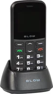 Telefony stacjonarne - Telefon stacjonarny Blow 75-030# Telefon dla seniora blow czarny z podstawką s18d - miniaturka - grafika 1