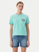 Koszulki i topy damskie - Quiksilver T-Shirt EQWZT03181 Turkusowy Relaxed Fit - miniaturka - grafika 1