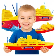 Zabawki do kąpieli - KLASYCZNA zabawka STATEK duży do wanny WODY KĄPIELI na BASEN na PLAŻĘ 48 cm - miniaturka - grafika 1