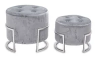 Taborety i hokery - Art pol PUFA TABORET SIEDZISKO STOŁEK MATERIAŁOWE 2 szt 130833 - miniaturka - grafika 1