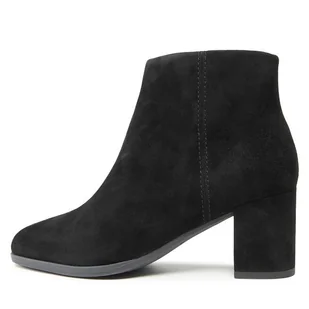 CLARKS DAMSKIE BOTKI CZARNE SKÓRZANE OBCAS 36 ŻTE - Botki damskie - miniaturka - grafika 1