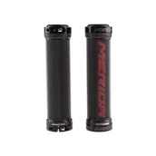 Akcesoria rowerowe - MERIDA Chwyty kierownicy 2 pierścienie guma GP-MD016 czerwony napis 130mm C0219 - miniaturka - grafika 1