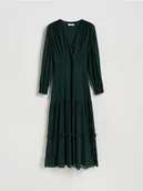 Sukienki - Reserved - Sukienka maxi w grochy - morski - miniaturka - grafika 1