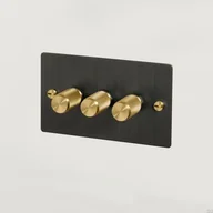 Wyłączniki światła i elektryczne - Włącznik - Premium 3G Dimmer Palony brąz/Mosiężny [El740P] - miniaturka - grafika 1