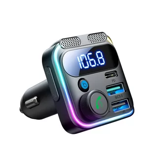 Joyroom Transmiter Fm Jr-Ccb01 48W 2X Usb-A Usb-C Z Podwójnym Mikrofonem - Transmitery FM - miniaturka - grafika 1