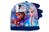 Czapki i chusty sportowe męskie - Komplet czapka rękawiczki Sun City Frozen II zimowa jesienna dla dziewczynki - miniaturka - grafika 1