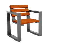 Fotele i krzesła ogrodowe - Elior Krzesło z oparciem do ogrodu Bente 5X F7-K43 - miniaturka - grafika 1