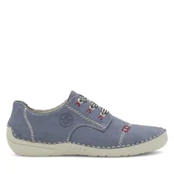 Półbuty damskie - Półbuty Rieker 52520-14 Niebieski - miniaturka - grafika 1