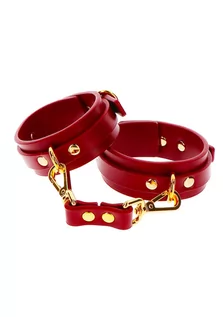 Akcesoria BDSM - Taboom Taboom Bondage in Luxury Ankle Cuffs Red - grafika 1