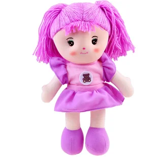 Lalka szmaciana Zuzia 33cm lawendowa suknia ZA3853 - Lalki dla dziewczynek - miniaturka - grafika 1