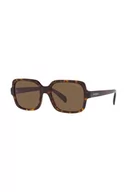 Okulary przeciwsłoneczne - Emporio Armani okulary przeciwsłoneczne damskie kolor brązowy - miniaturka - grafika 1