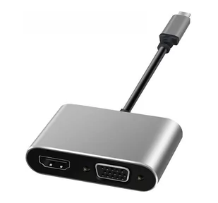 Kabel Typ C męski do HDMI żeński 4k 30Hz + SVGA 15pin żeński ART 15cm - Kable - miniaturka - grafika 1