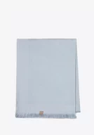 Apaszki i szaliki damskie - Damski szal z bambusem tkany w monogram jasnoniebieski - miniaturka - grafika 1