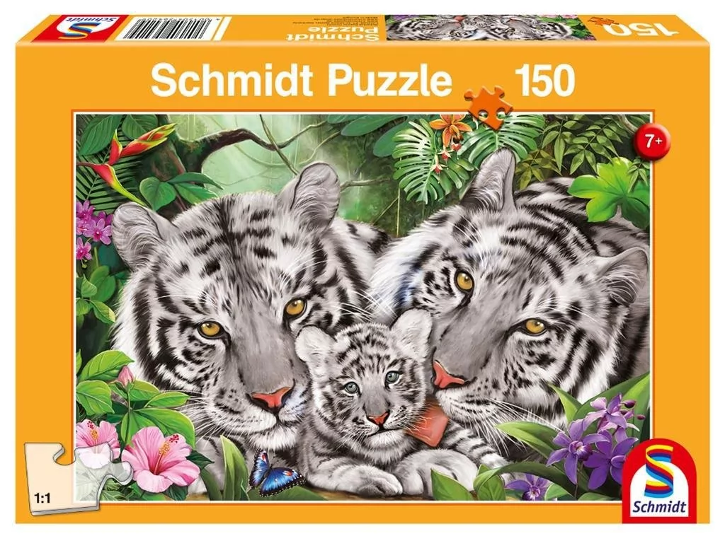 Schmidt Spiele Spiele Puzzle 150 Rodzina tygrysów G3 458380