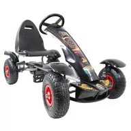 Jeździki dla dzieci - Super-Toys s WIELKI GOKART NA PEDAŁY FORMUŁA, POMP KOŁA/F-618 F-618-CZARNY - miniaturka - grafika 1