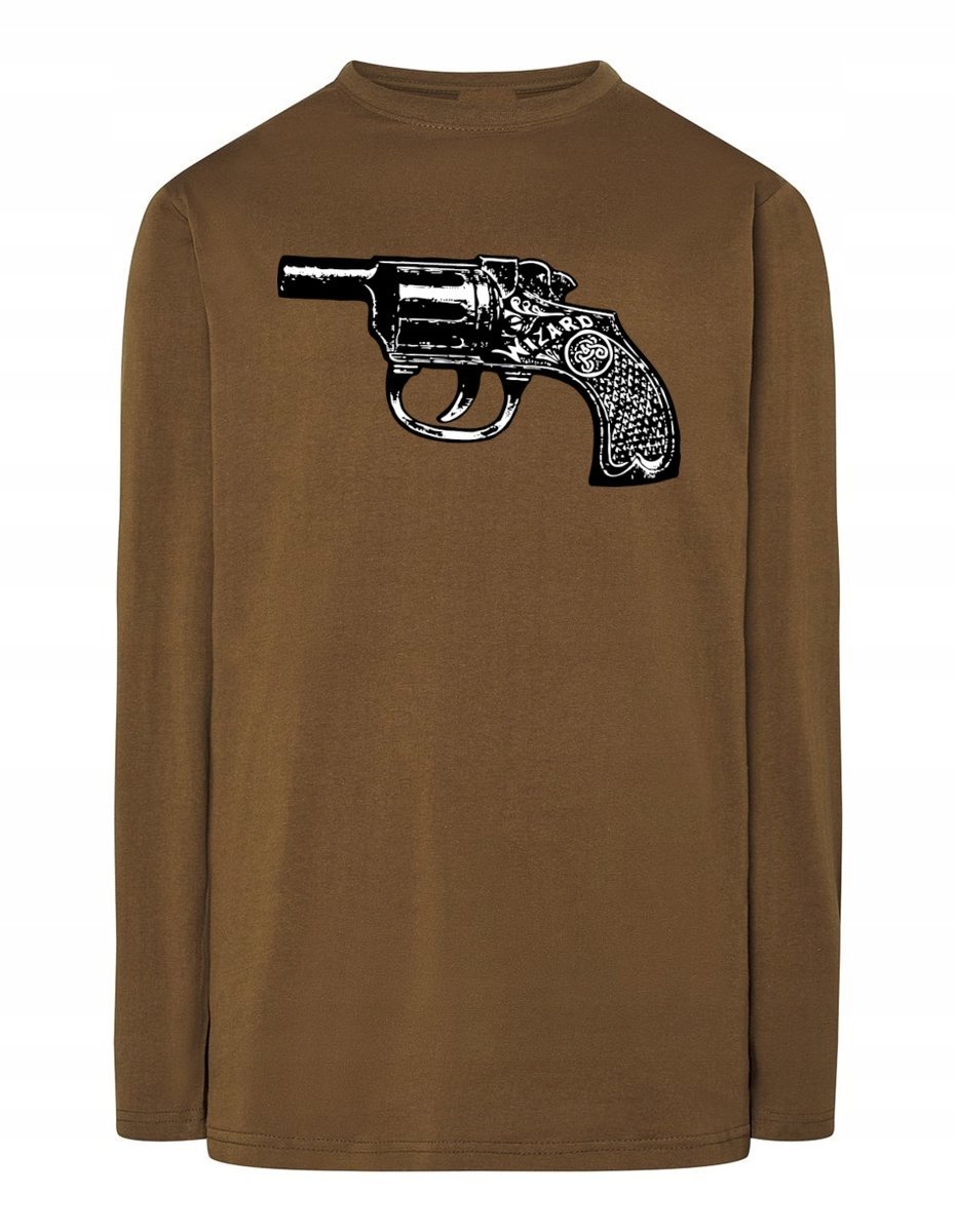 Longsleeve męski nadruk PISTOLET REWOLWER r.3XL