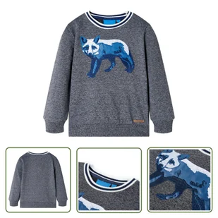 Bluza dziecięca - granatowy melanż - 104 - Bluza Dla Dziecka - Bluzy dla dziewczynek - miniaturka - grafika 1