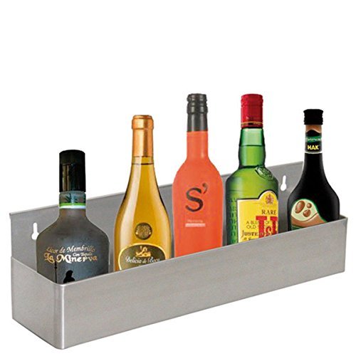 Regał barowy na 5 butelek 56 x 10,5 x 15,2 cm srebrny nierdzewny – 1 un.