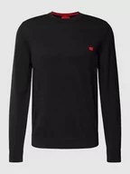 Swetry męskie - Sweter z dzianiny z wyhaftowanym logo model ‘Cassius’ - miniaturka - grafika 1