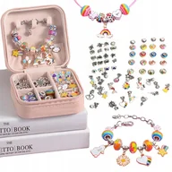 Zestawy biżuterii dla kobiet - ZESTAW DO ROBIENIA BRANSOLETEK NASZYJNIKÓW KORALIKI ZAWIESZKI KREATYWNY XXL - miniaturka - grafika 1