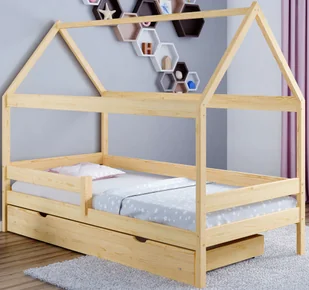 Drewniane łóżko dla dziecka z szufladą, sosna 160x80 cm Dertis 4X - Łóżka dla dzieci i młodzieży - miniaturka - grafika 1