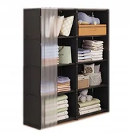 Szafy - SZAFA Modułowa SKŁADANA Wieszak GARDEROBA na UBRANIA Metalowa 125x28x80cm - miniaturka - grafika 1