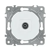 Gniazdka elektryczne - Gniazdo TV, białe, OVAL - miniaturka - grafika 1