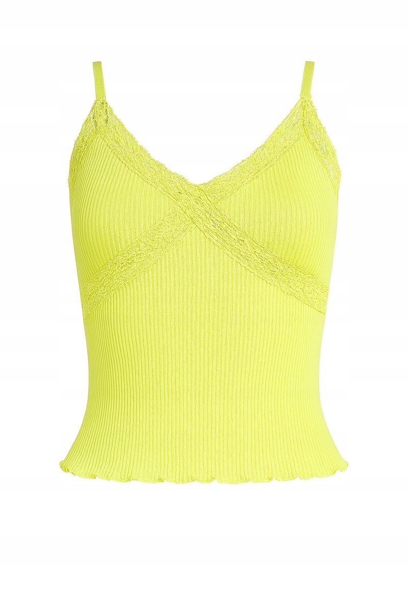 Urban Outfitters, Neonowy top z koronką, LIM/Vert C, Rozmiar M