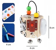 Zabawki sensoryczne - 2 x KOSTKA SENSORYCZNA STYMULUJĄCA DLA DZIECI EDUKACYJNA MONTESSORI ZI-36 - miniaturka - grafika 1