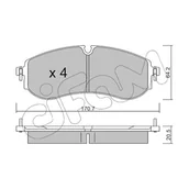 Klocki hamulcowe - Klocki hamulcowe - komplet CIFAM 822-1263-0 - miniaturka - grafika 1